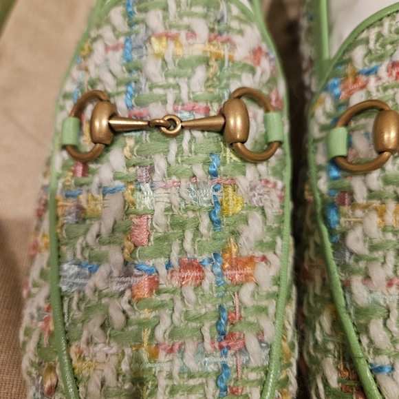 Gucci Jordaan Tweed Horsebit Moccassin Loafers Multicolor Size EU 36 - Picture 6 of 10